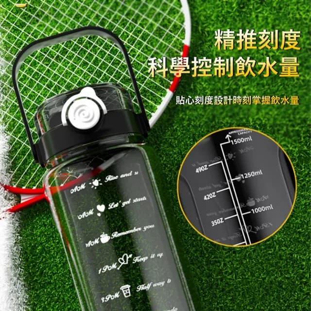 【Kyhome】大容量雙飲運動水壺 吸管/直飲彈蓋水杯 隨身水瓶 交換禮物(2000ml)