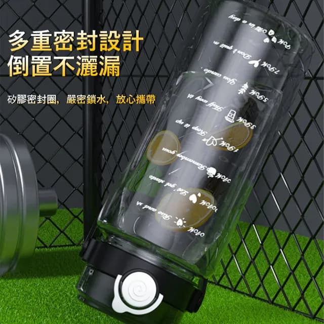 【Kyhome】大容量雙飲運動水壺 吸管/直飲彈蓋水杯 隨身水瓶 交換禮物(2000ml)