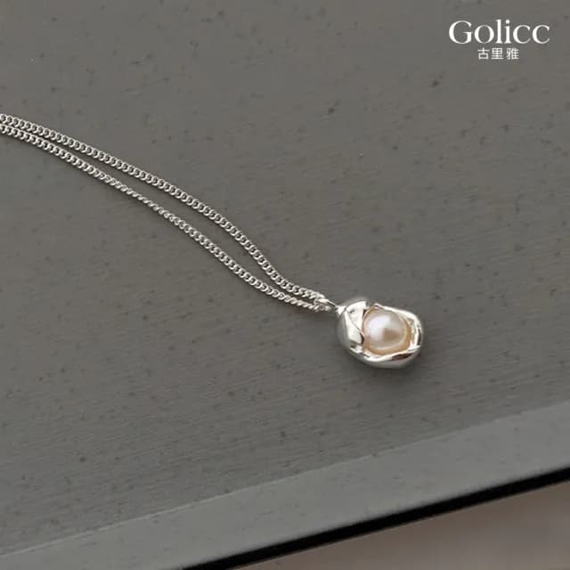 【Gulicc】項鍊 優雅簡約 豆莢珍珠(雙11 聖誕節 生日 鎖骨鍊 項鍊 飾品 禮物)