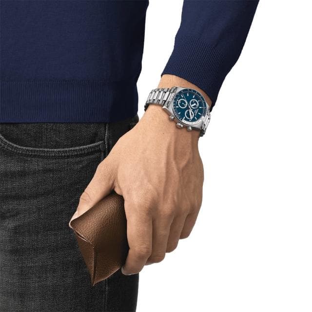 【TISSOT 天梭 官方授權】PR516系列 三眼計時手錶-40mm 情人節 禮物(T1494171104100)