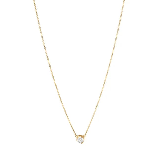 【Georg Jensen 官方旗艦店】SIGNATURE DIAMONDS 項鍊(18K黃金 鑽石 項鍊)
