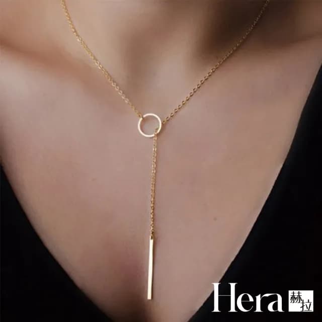 【HERA 赫拉】ll現貨ll韓版極簡金屬感百搭圓圈鎖骨鍊-2色(項鍊 項鏈 情人節禮物 生日禮物)