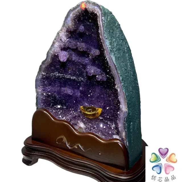 【恬芯晶品】11.8kg精選巴西紫水晶洞新居財位擺設XA78(紫鈦晶晶洞開運招財招貴人開業財位新春禮物)