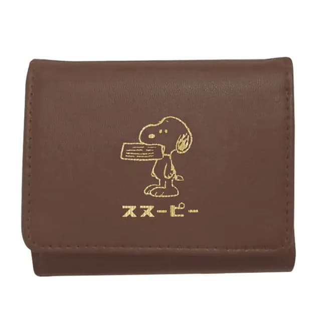 【Kamio】情人節禮物 SNOOPY 皮質短夾 三折短夾 史努比 復古的