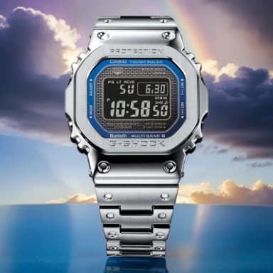 【CASIO 卡西歐】G-SHOCK 全金屬太陽能藍芽手錶 送禮 禮物 推薦(GMW-B5000D-2)
