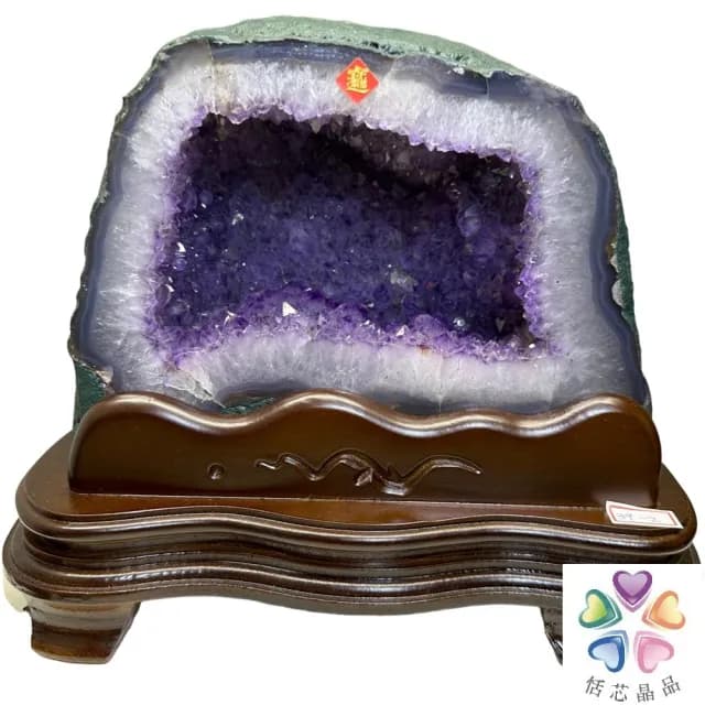 【恬芯晶品】6.75kg精選巴西紫水晶洞新居財位擺設XA85(紫鈦晶晶洞開運招財招貴人開業財位新春禮物)