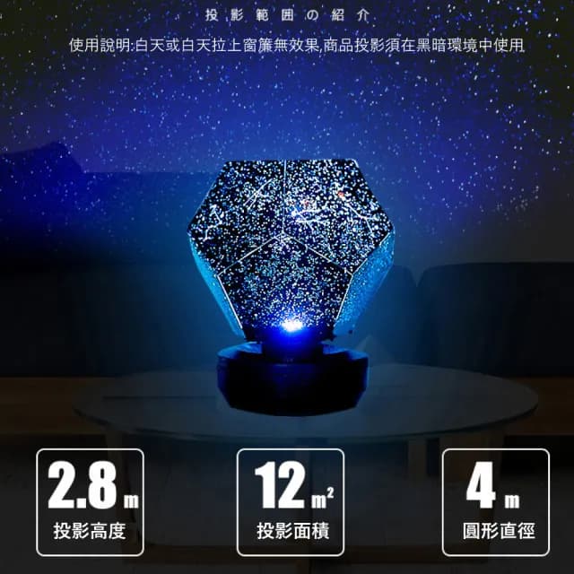 【浩瀚無垠】三色星空夢幻銀河投影燈(LED燈 禮盒 氣氛 星座 銀河 USB充電 送禮 交換禮物 生日 氛圍 浪漫)
