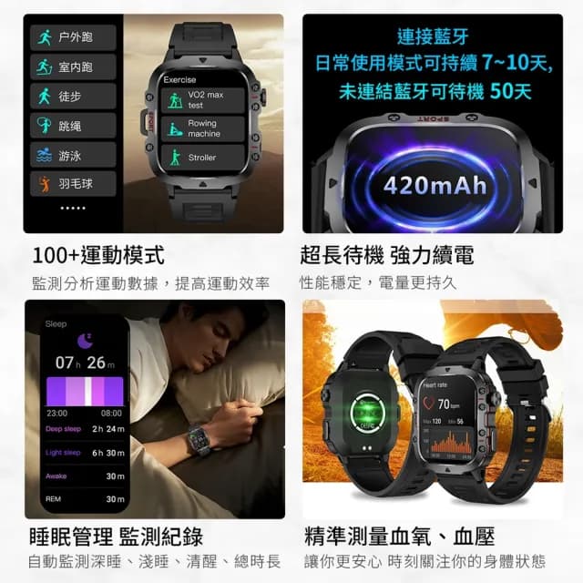 【APOLLO】GX11戶外運動智慧手錶(2024新款、超高續航)