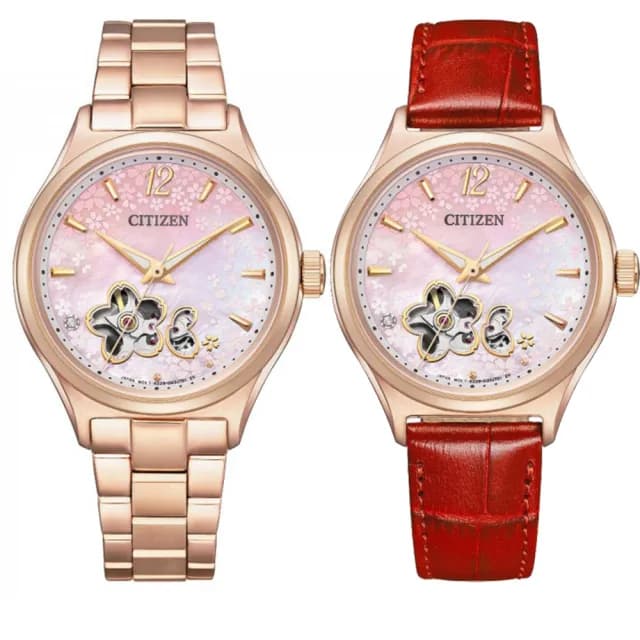 【CITIZEN 星辰】Hebe田馥甄廣告款 櫻花限定機械女錶 手錶 禮物 送禮(PC1017-61Y)