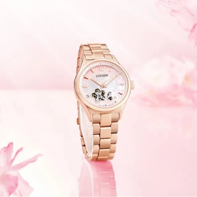 【CITIZEN 星辰】Hebe田馥甄廣告款 櫻花限定機械女錶 手錶 禮物 送禮(PC1017-61Y)