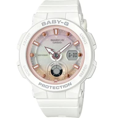 【CASIO 卡西歐】Baby-G 海洋渡假 霓虹手錶-白 送禮 禮物 推薦(BGA-250-7A2)