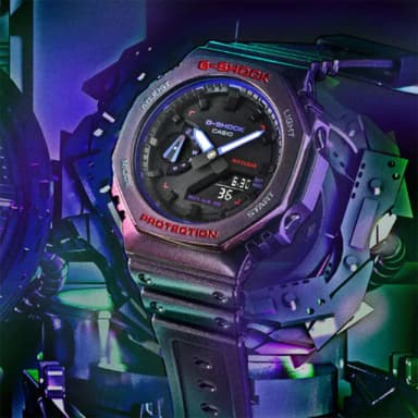 【CASIO 卡西歐】G-SHOCK 電競玩家 炫彩烤漆  八角手錶 送禮 禮物 推薦(GA-2100AH-6A)
