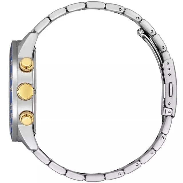 【CITIZEN 星辰】限量 賽車三眼計時手錶 男錶 綠色 44mm 禮物 推薦(AN3689-55X)