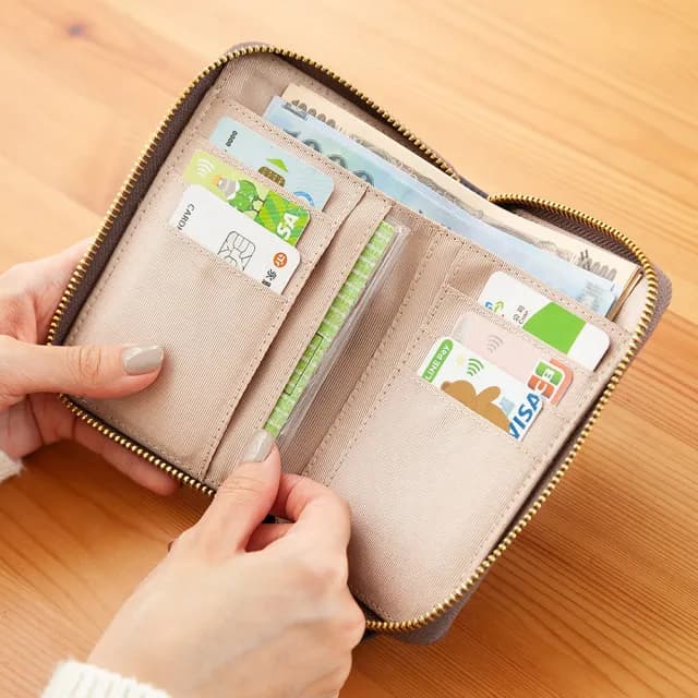 【CHENSON】雙11 尼龍10卡2鈔中夾 外側附獨立零錢袋 錢包 尼龍(W24616)