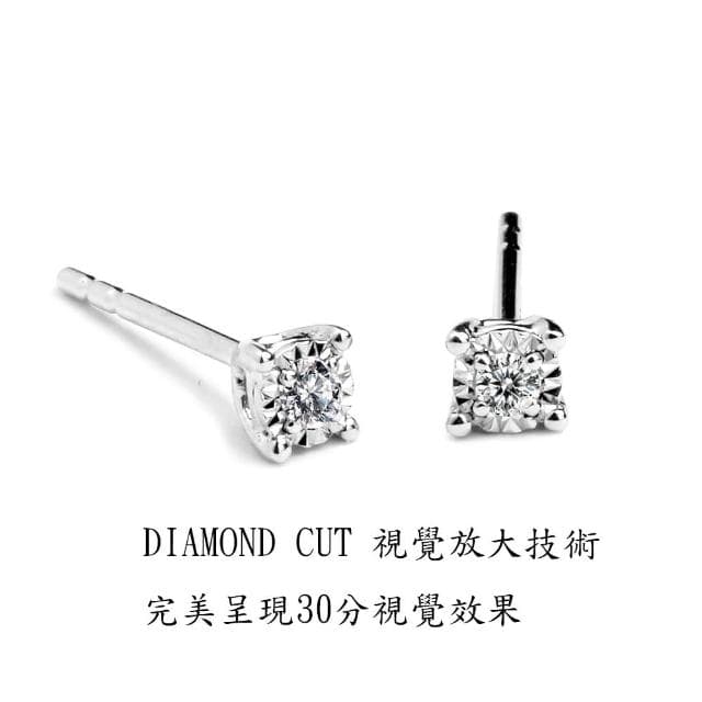【BRILLMOND JEWELRY】天然鑽石耳環 PT950鉑金 璀璨光芒(鑽石總重6分 D-F/VS2)