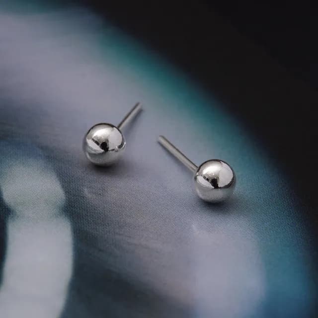 【Olivia Yao Jewellery】925純銀經典圓球耳釘(CLASSIC Collectionn/單支販售)