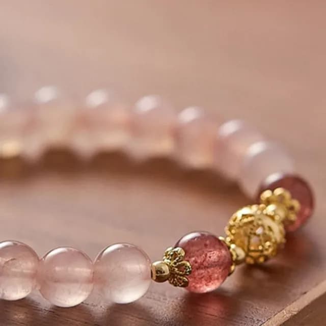 【KT DADA】雙11 包包 手鍊串珠 串珠水晶 招桃花 生命靈數 小禮物 天然粉水晶 水晶手鍊 粉晶手