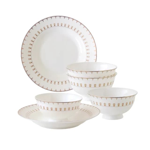 【Just Home】羽藏高級骨瓷西餐盤2件組22cm+26cm圓盤-西式擺盤(盤 平盤 餐盤 餐具)