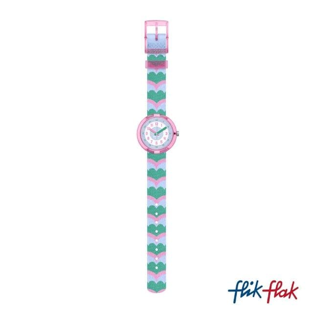 【Flik Flak】兒童錶 復古枰 RETRO SCALES 兒童手錶 兒童禮物 瑞士錶 編織錶帶(31.85mm)