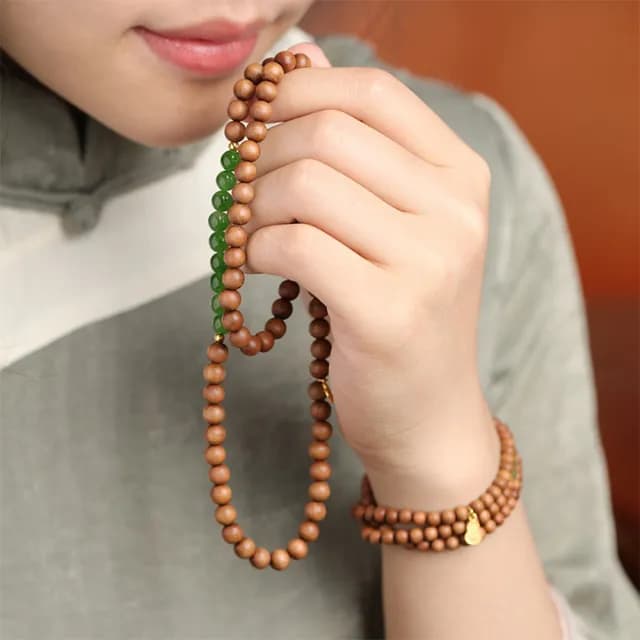 【LEEHER】老山檀香手珠 手鍊 玉手鍊 老山檀香開運手鍊 細手鍊 長輩禮物 多圈手串 平安手