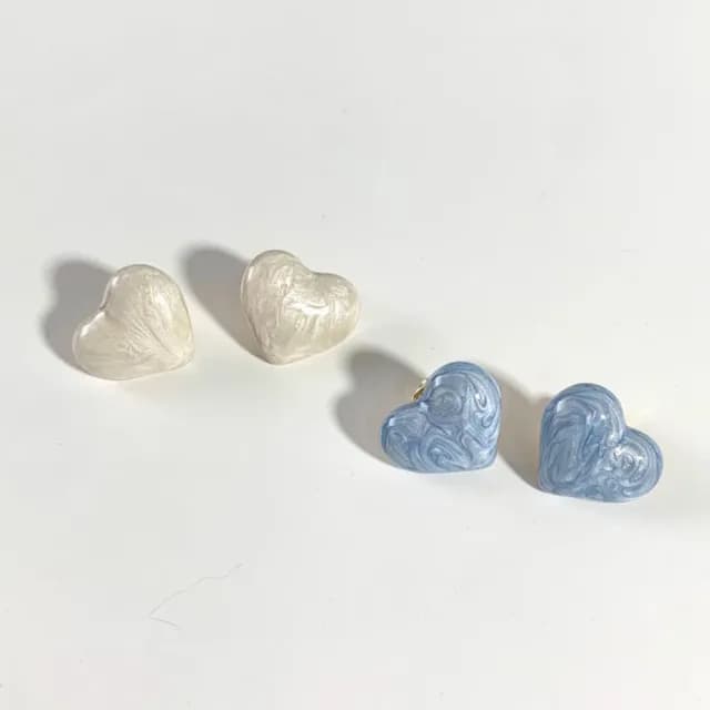 【KT DADA】情人節禮物 包包 大理石紋耳環 流體耳環 Y2K 日系耳環 愛心耳環 耳環 耳針 復古耳環 個性耳環