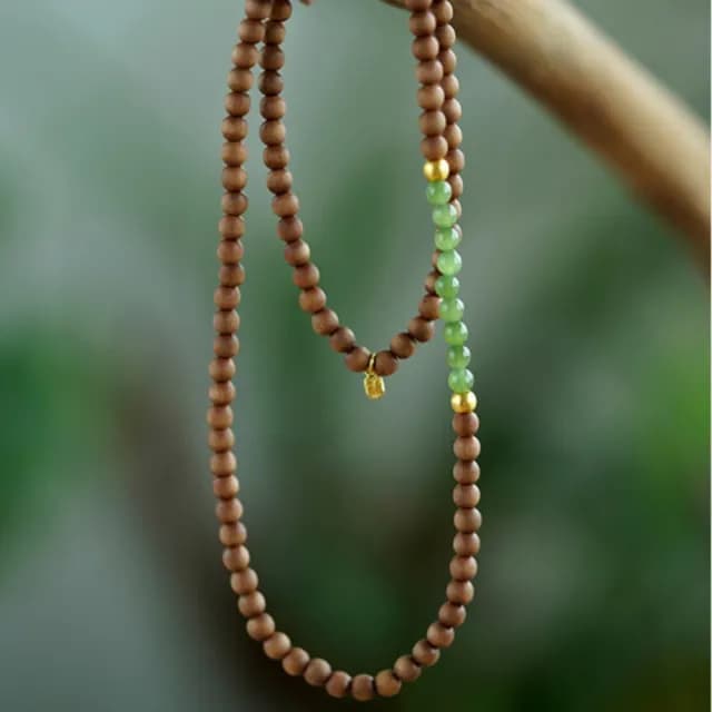 【LEESA】老山檀香手珠 串珠手鍊 玉手鍊 老山檀香開運手鍊 平安手鍊 細手鍊 長輩禮物 和田