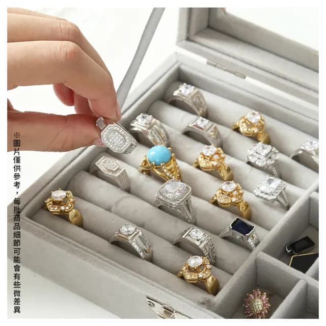 【Her】飾品收納盒 聖誕交換禮物 飾品盒 珠寶盒 耳環收納 項鍊收納 飾品收納(絨布收納盒 透明展示盒)