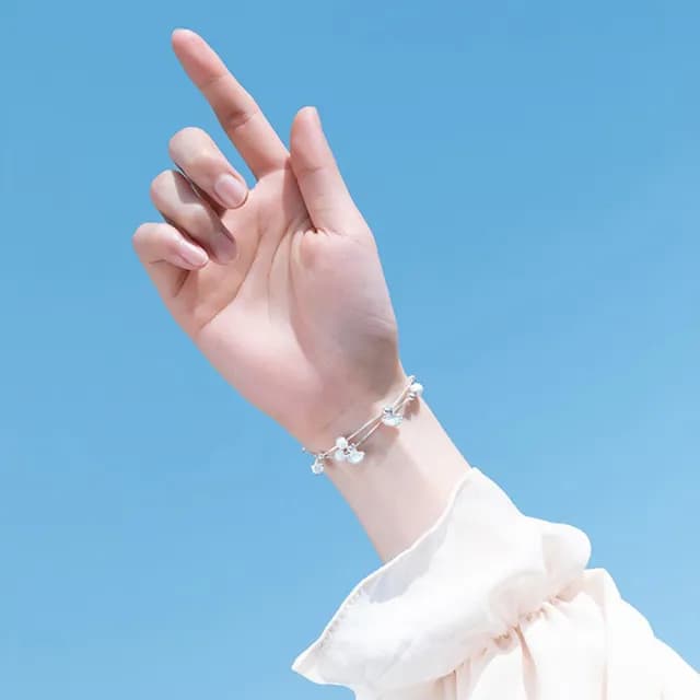 【LEESA】銀杏手鍊\手鍊女\串珠手鍊\招財手鍊\閨蜜手環\女生生日禮物\手鍊\純銀手環\韓國手鍊