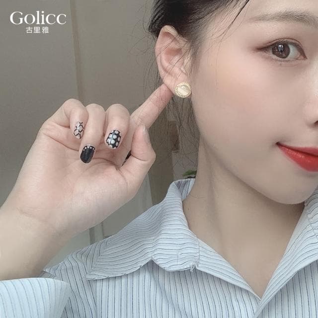 【Golicc】耳環 中古世紀風格 復古簡約(母親節 生日 情人節 飾品 耳釘 耳飾 耳墜 禮物)