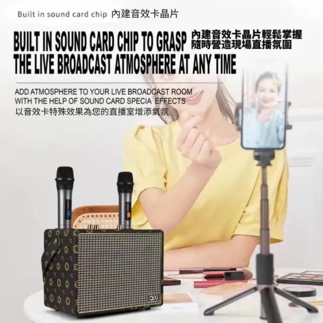 英倫復古移動音響KTV(音響 藍芽 立體音)