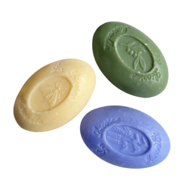 【LA LICORNE】獨角獸 法國馬賽皂香皂橢圓150g三入禮盒(蜂蜜/薰衣草/蜂蜜薰衣草橄欖)