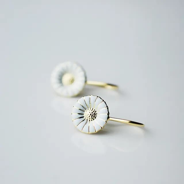 【Georg Jensen 喬治傑生】Daisy 小雛菊鍍金11mm針式耳環