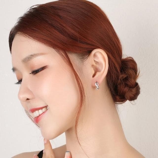 【Emi 艾迷】韓系無限美好微鑲鋯石環繞 耳環 耳扣