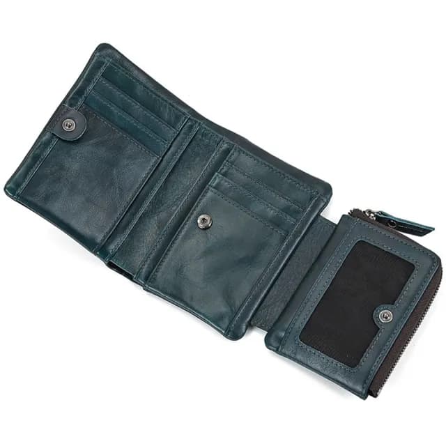 【LEESA】雙11 男皮夾\多卡位\三折短夾\卡夾零錢包\真皮包包\拉鍊短夾\禮物\短夾\真皮錢包\牛皮