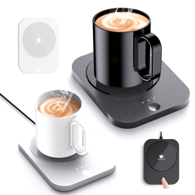 【ANTIAN】2入組 重力感應智能恒溫加熱杯墊 50℃/55℃/60℃ 三檔保溫 辦公室暖杯墊(恆溫杯墊 情人節禮物)