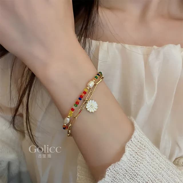 【Golicc】手鍊 波西米亞風 串珠鍊(七夕 情人節 生日 手環 手繩 首飾 飾品 禮物)
