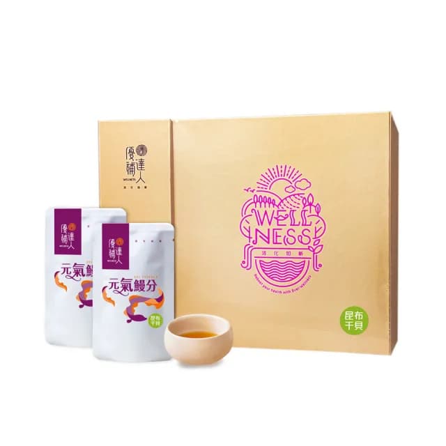 【優補達人】常溫昆布干貝鰻魚精60ml*16包/盒再加贈2包(飲品/保養/養生/助於/送禮/禮盒/孝敬)