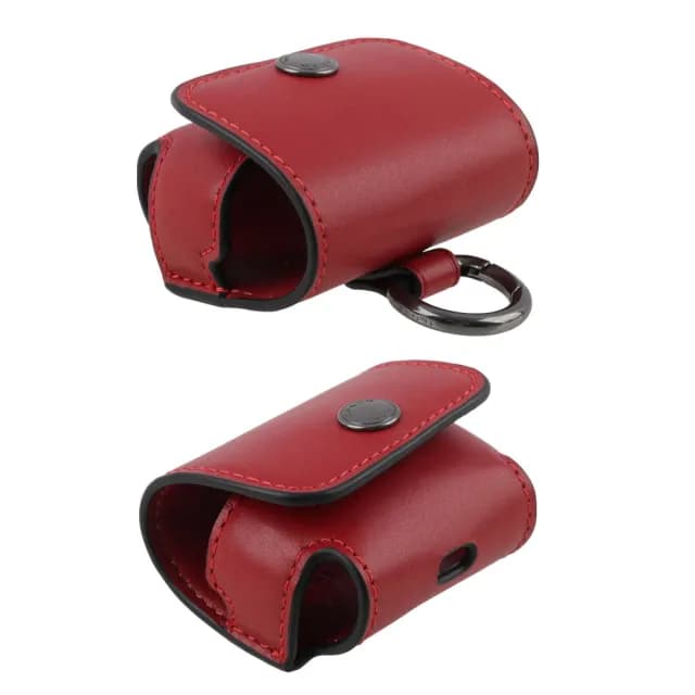 【COACH】小牛皮 Airpods Pro 無線耳機套(紅色)