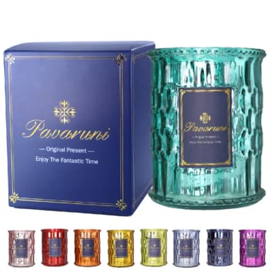 【Pavaruni】美國香氛蠟燭20種香味500g(禮盒大豆蠟植物天然精油花香木質果香生日聖誕交換女友女生情人禮物)