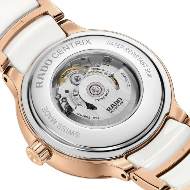 【Rado 雷達表】Centrix 晶萃真鑽開芯機械錶-35mm送禮推薦(R30029922)