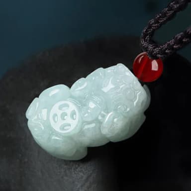 【Paiya 派亞】緬甸A貨翡翠小號金錢貔貅玉石吊墜挂件皮丘男女玉佩玉器(過節送禮/交換禮物)