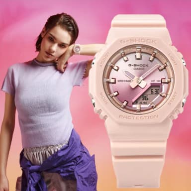 【CASIO 卡西歐】G-SHOCK 粉紅漸層 八角手錶 女錶 送禮 禮物 推薦(GMA-P2100SG-4A)