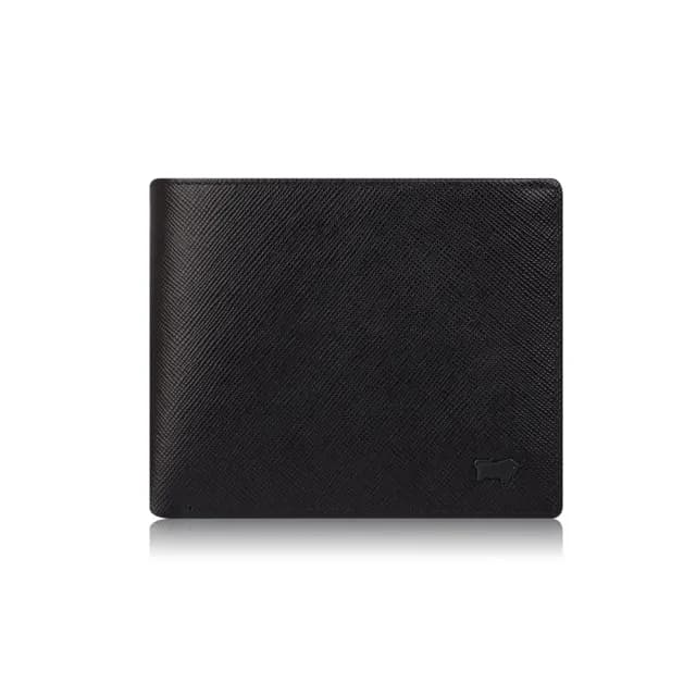 【BRAUN BUFFEL 德國小金牛】台灣總代理 洛菲諾P-II 4卡零錢袋皮夾-黑色(父親節禮物/BF347-315-BK)