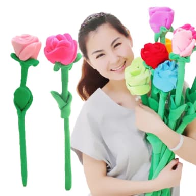 【告白花朵】毛絨仿真假花2入(窗簾扣 花束 永生花 仿真花 人造花 情人節 擺飾 裝飾花 母親節 畢業禮物)