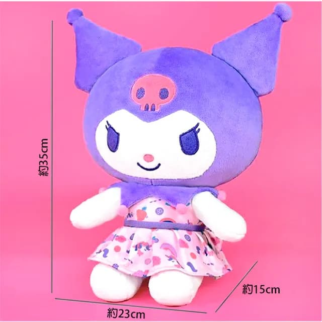 【TDL】凱蒂貓HELLOKITTY 美樂蒂 酷洛米絨毛娃娃玩偶抱枕花卉款 889594/88896(生日禮物 聖誕節)