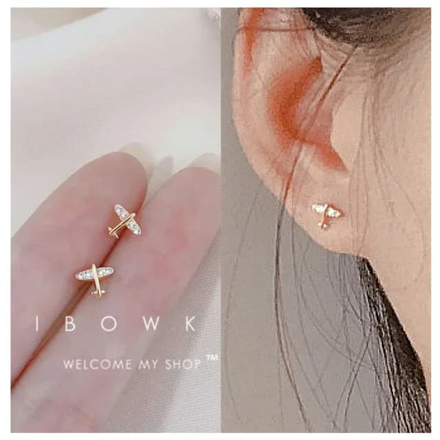 【HaNA 梨花】超迷你系列．睡覺不用摘金色小耳環合集(針式耳環 耳飾 耳圈 耳釘 耳扣)