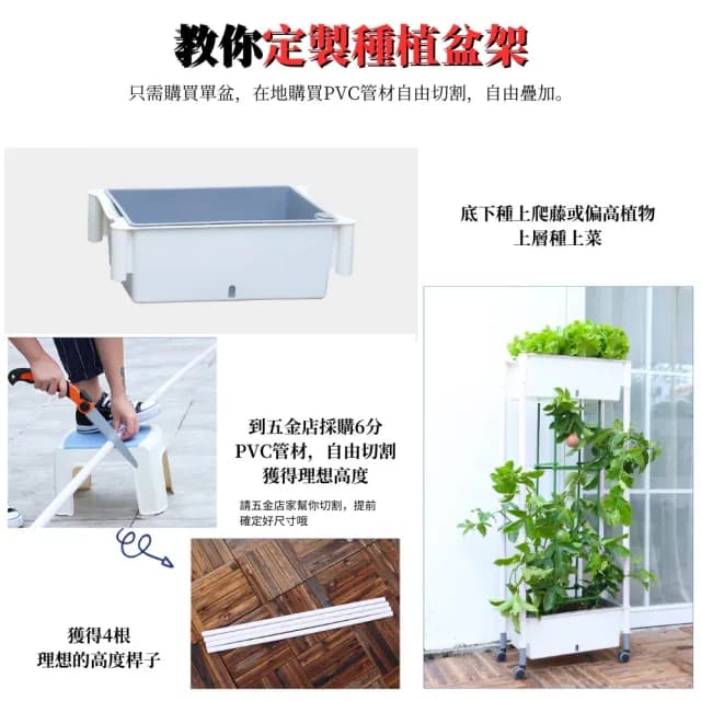 【品屋】單層種菜盆-無輪子(種植盆 花盆 栽培盆 植物盆 養菜盆 蔬菜盆栽)