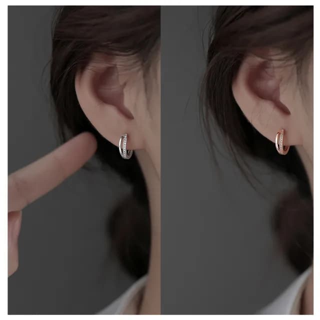 【HaNA 梨花】韓國．永不過時的美好雙層細鑽耳環