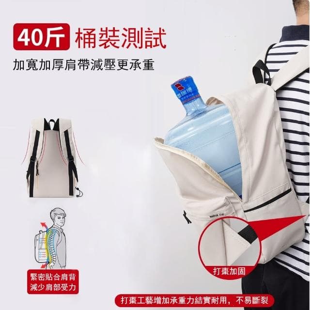 【Janyo】母親節禮物 日系大容量雙肩包 國中學生書包 簡約休閒後背包 旅行背包 交換禮物(無掛件)