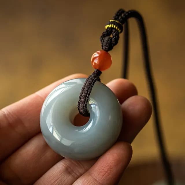 【LEEHER】玉石項鍊/平安扣項鍊/吊墜項鍊/和田玉/玉項鍊/飾品/平安玉佩/項鍊/平安項鍊